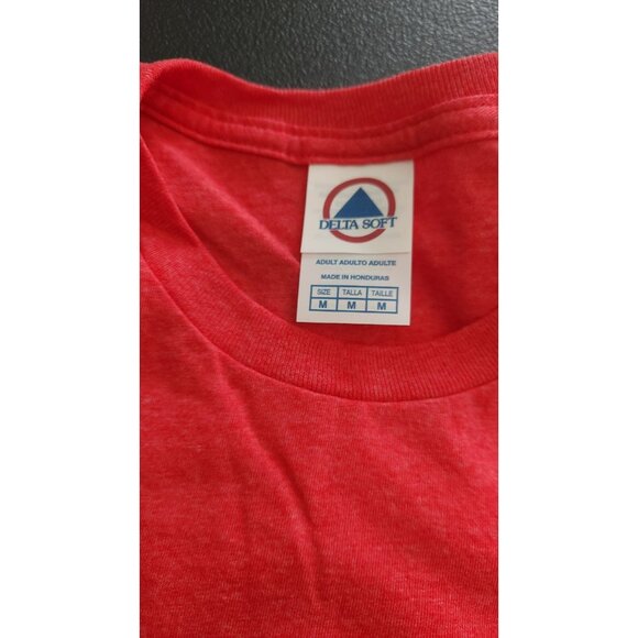 Tom and Jerry‎ T-Shirt Cartoon Graphic Print Crew Neck Mens Size Medium Red EUC - Picture 6 of 9